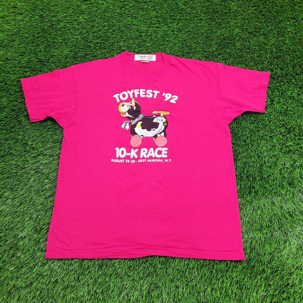 Vintage 1992 Marathon Shirt Women XL 21x26 Toyfest 10-K Race